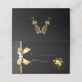 Glamoureuze legance Birthday Party Plaatskaartje (Buitenkant ongevouwen)