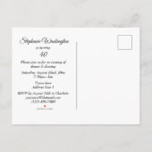 Glamoureuze legance Birthday Party Uitnodiging Briefkaart (Achterkant)