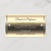 Glamoureuze Lichtgevende Glinsterende Glitter Diam Visitekaartje (Achterkant)