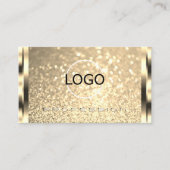 Glamoureuze Lichtgevende Sparkle Gold Glitter toev Visitekaartje (Voorkant)