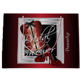 Glamoureuze lingerie bruids douche | Donkerrood Large Cadeautasje (Voorkant)