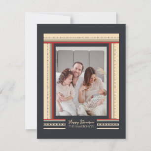 Glamoureuze lint grens Afrikaanse patroon Kwanzaa Feestdagenkaart