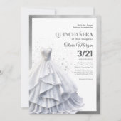 Glamoureuze Lux Silver Glitter en Folie Formal Dre Bedankkaart (Voorkant)