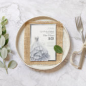 Glamoureuze Lux Silver Glitter en Folie Formal Dre Bedankkaart