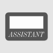 Glamoureuze, luxe "ASSISTENT" naamplaatje (Voorkant)