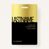 Glamoureuze Luxury Golden Elegant Beauty Salon Gol Badge (Achterkant)