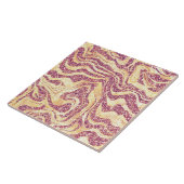 Glamoureuze Marbly Blush Pink & Roos Gold Glitter Tegeltje (Zijkant)