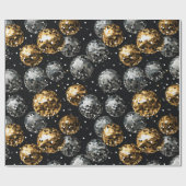 Glamoureuze Metallic Goud en Zilveren Discobal Cadeaupapier (Vlak)