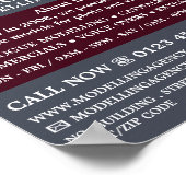 Glamoureuze model, modellenbureau, modelagent poster (Hoek)