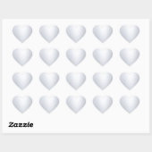 Glamoureuze Modern Silver Look Blank Chic Sjabloon Hart Sticker (Vel)