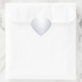 Glamoureuze Modern Silver Look Blank Chic Sjabloon Hart Sticker (Tas)