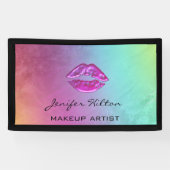 Glamoureuze moderne chique holografische regenboog spandoek (Horizontaal)