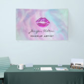 Glamoureuze moderne chique holografische regenboog spandoek (Beurs)