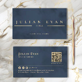 Glamoureuze Navy Blue Gold Professional Visitekaartje