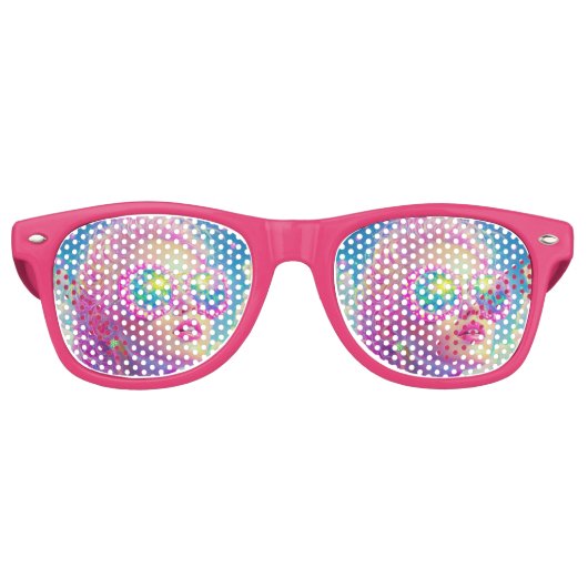 Glamoureuze Neon Vrouw Met Mousserende Brillen (Voorkant)