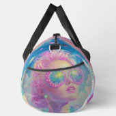 Glamoureuze Neon Vrouw Met Mousserende Brillen Plunjezak (Rechts)