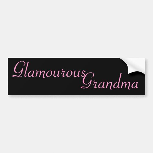 Glamoureuze, oma bumpersticker (Voorkant)