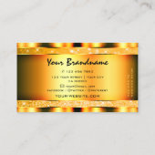 Glamoureuze Oranje Sparkle Glitter Stars Stijlvol Visitekaartje (Achterkant)