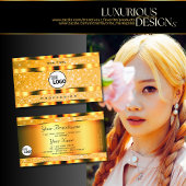 Glamoureuze Oranje Sparkle Glitter Sterren en Logo Visitekaartje