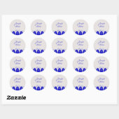 Glamoureuze Orient in Blauwe Eggshell Envelop Seal Ronde Sticker (Vel)