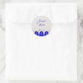 Glamoureuze Orient in Blauwe Eggshell Envelop Seal Ronde Sticker (Tas)