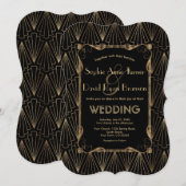 Glamoureuze oude Hollywood gouden zwarte Great Gat Kaart (Voorkant / Achterkant)