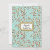 Glamoureuze Oude Hollywood Regency Gouden Loof Aqu Kaart (Voorkant)