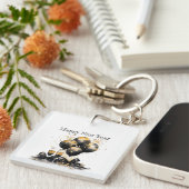 🍾 Glamoureuze Oudejaarsavond Borden 🥂 Sleutelhanger (Voorkant Rechts)