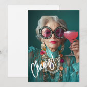 Glamoureuze oudere vrouw moedige luxe Mode Kaart (Voorkant / Achterkant)