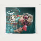 Glamoureuze oudere vrouw moedige luxe Mode Wandkleed (Voorkant (horizontaal))