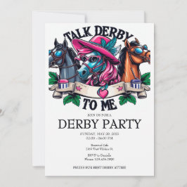 Glamoureuze paard praten Derby To Me Party Kaart