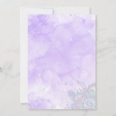 Glamoureuze Paarse Glitter Dinner Party Invitation Kaart (Achterkant)