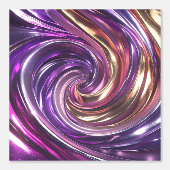 Glamoureuze Paarse Gouden Disco Swirl Peel en Stic Behang (Voorkant)