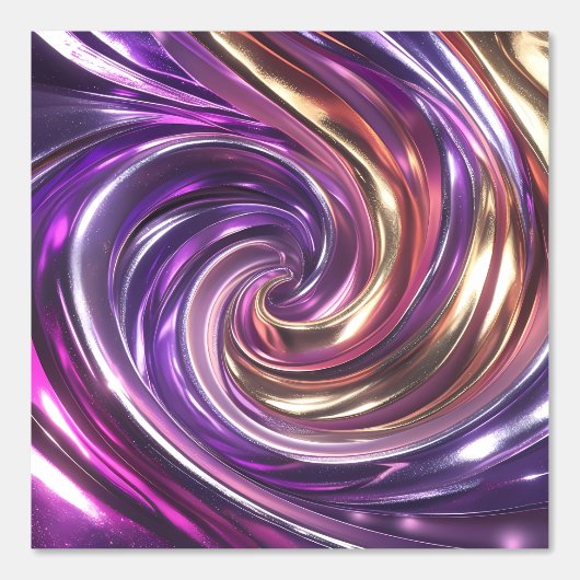 Glamoureuze Paarse Gouden Disco Swirl Peel en Stic Behang (Voorkant)