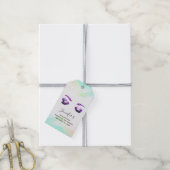 Glamoureuze Paarse ogen & Brows Waterverf Dank je Cadeaulabel (Met Touw)
