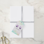 Glamoureuze Paarse ogen & Brows Waterverf Dank je Cadeaulabel (Met Touw)