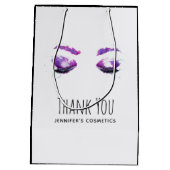 Glamoureuze Paarse ogen & Brows Waterverf Dank je Medium Cadeauzakje (Achterkant)