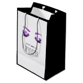Glamoureuze Paarse ogen en Brows Waterverf Birthda Medium Cadeauzakje (Achterkant Gekanteld)