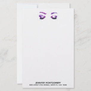 Glamoureuze Paarse ogen en Waterverf van Brows