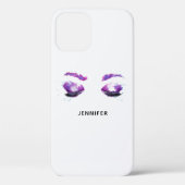Glamoureuze Paarse ogen en Waterverf van Brows Case-Mate iPhone Case (Achterkant)