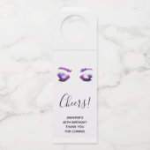 Glamoureuze Paarse ogen en Waterverf van Brows Flessenhanger (Voorkant)
