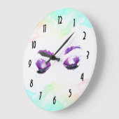 Glamoureuze Paarse ogen en Waterverf van Brows Grote Klok (Hoek)