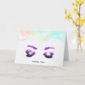 Glamoureuze Paarse ogen en Waterverf van Brows Kaart (Gele Bloem)