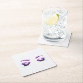 Glamoureuze Paarse ogen en Waterverf van Brows Kartonnen Onderzetters (Insitu)