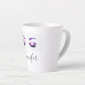 Glamoureuze Paarse ogen en Waterverf van Brows Latte Mok (Rechterhoek)