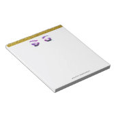 Glamoureuze Paarse ogen en Waterverf van Brows Notitieblok (Schuin)