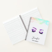 Glamoureuze Paarse ogen en Waterverf van Brows Notitieboek (Binnen)