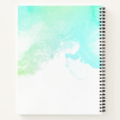 Glamoureuze Paarse ogen en Waterverf van Brows Notitieboek (Achterkant)