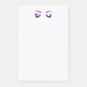 Glamoureuze Paarse ogen en Waterverf van Brows Post-it® Notes
