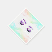 Glamoureuze Paarse ogen en Waterverf van Brows Servet (Hoek)